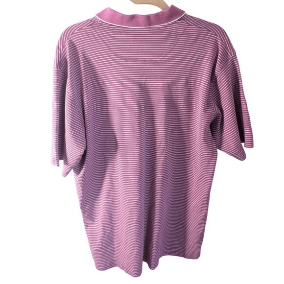 CUTTER & BUCK Virtue Eco Pique Stripe Recycled Polo Shirt Size Medium - Picture 4 of 5